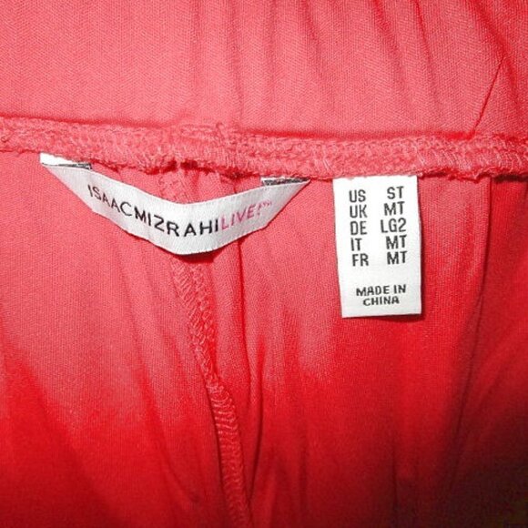 Isaac Mizrahi Live Sunset Lace Pants Size S Tall Wide Leg High Rise Pull On Crop - Picture 7 of 12